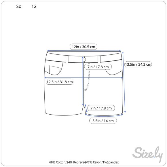 SO Girls Bermuda Denim Shorts – Size 12 - Picture 16 of 16